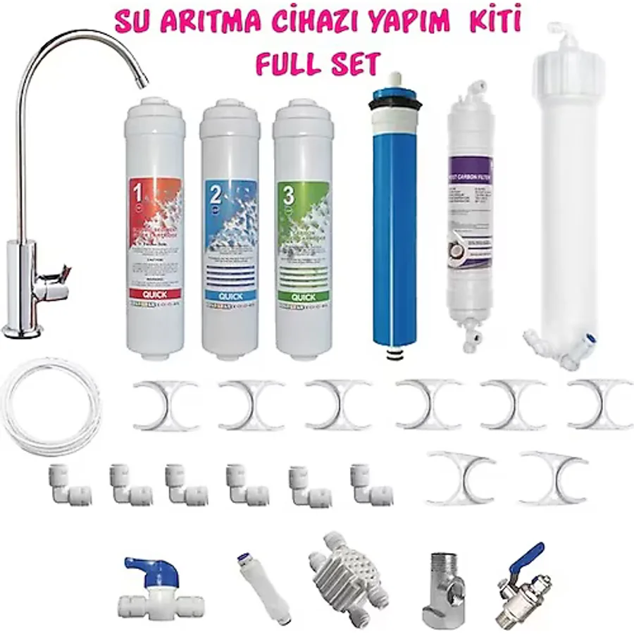 Su Arıtma Cihazı Yapım Seti - Full Set- Su Arıtma Yapım Kiti