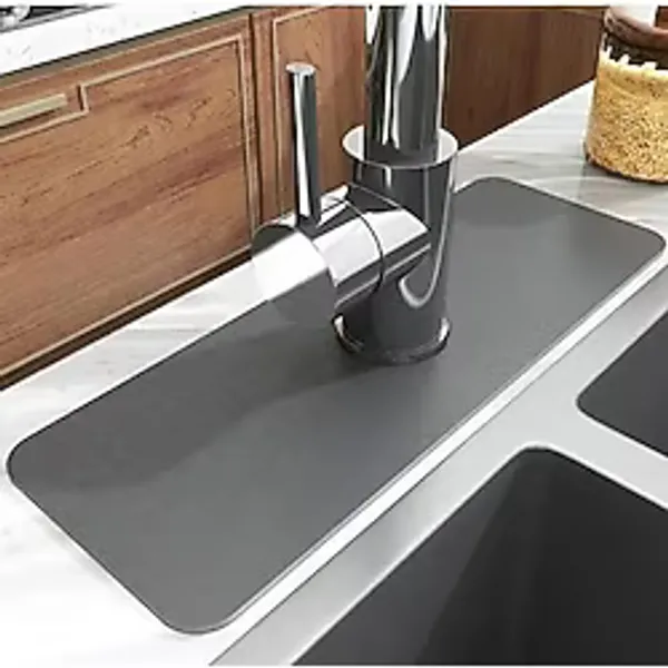 Su Emici Sihirli Mutfak Banyo Musluk Matı Lavabo Kenar Matı - Çok Renkli - 1 Adet