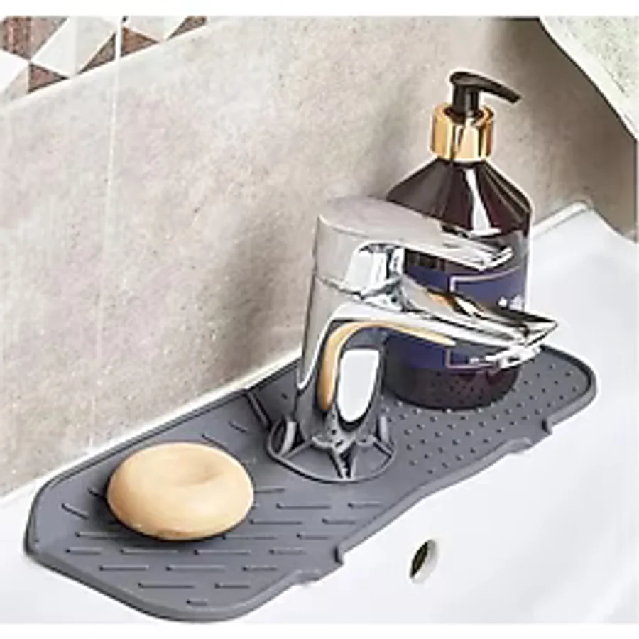 Su Tutucu Musluk Matı - Mutfak ve Banyo için Koruyucu Musluk ve Lavabo Altı Mat