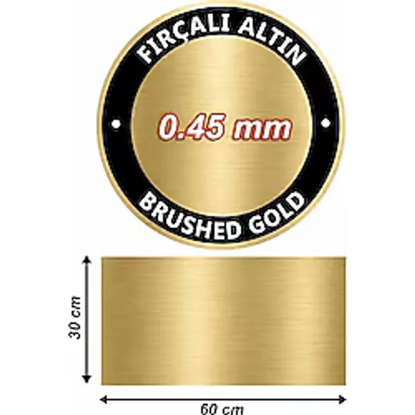 Sublimasyon Fırçalı Altın Metal 30x60 cm - 0,45 mm