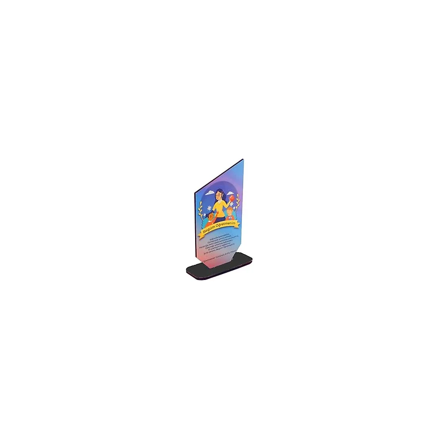 Sublimasyon HDF Ahşap Ödül Plaketi 10x19 cm