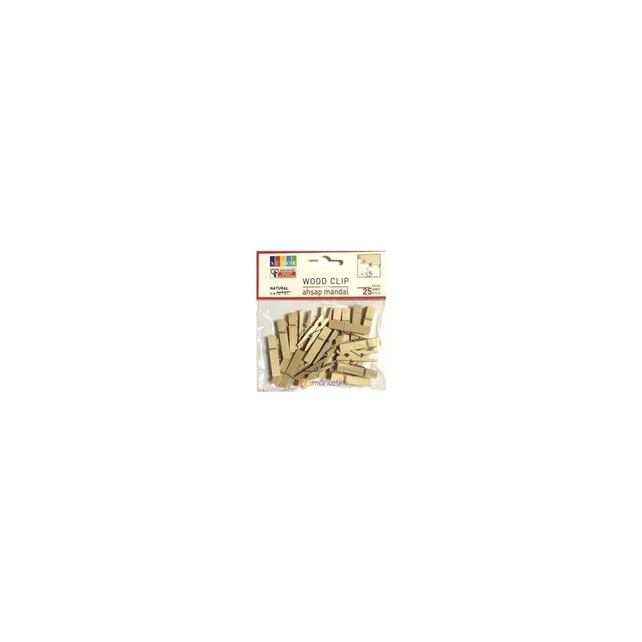 Südor Ahşap Mandal Büyük 3.5cm Natural 20LI BS129