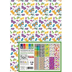 Südor Desenli Fon Kartonu 48X68 Cm 250 Gr 10 Desen