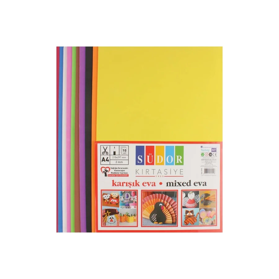 Südor Sk02 Eva 20x30 Cm 2 Mm 10'lu Karışık Renk