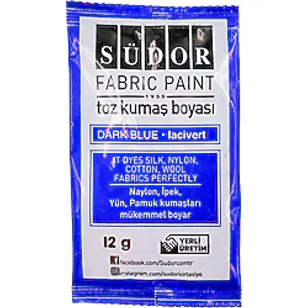 Südor Toz 12 gr Kumaş Boyası Lacivert