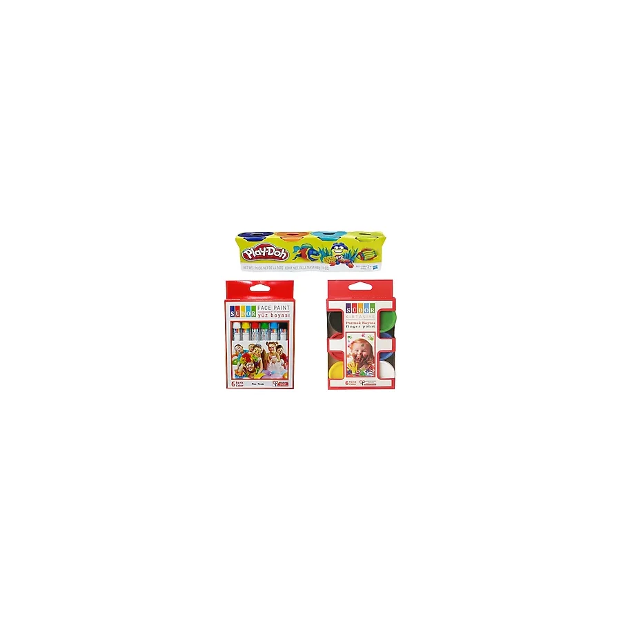 Südor Yüz Boyası 6 'lı,parmak Boyası 6 'lı,play-Doh Oyun Hamuru 4 'lu