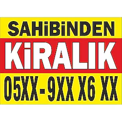 Sufi Sahibinden Kiralık Branda Afişi - 100 x 150 cm