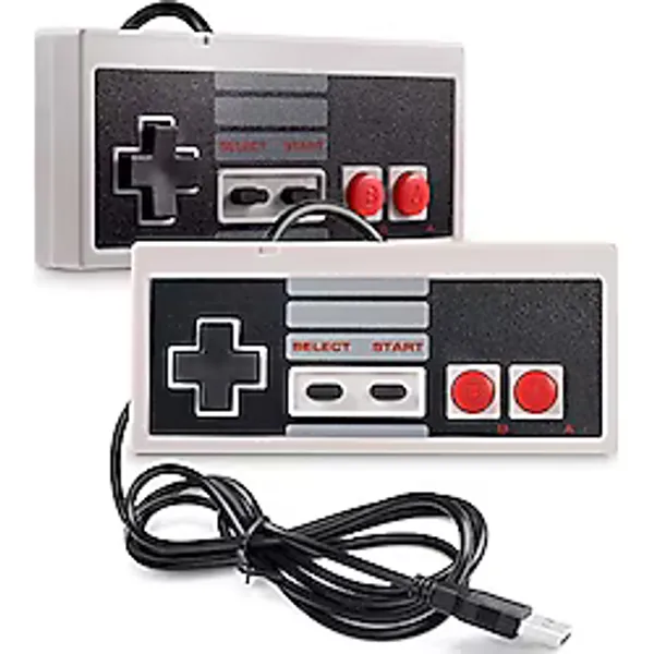suily 2 paket USB kablolu denetleyicisi NES oyunları, PC USB denetleyicisi Retro Gamepad Joystick ahududu Pi Gamepad denetleyicisi Windows PC Mac Linux RetroPie NES emülatörleri
