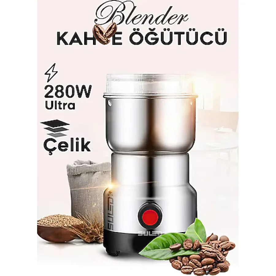 SULED Kahve & Baharat Öğütücü Bigpro 280W Paslanmaz Çelik 220V Fişli Öğütücü - Parçalayıcı