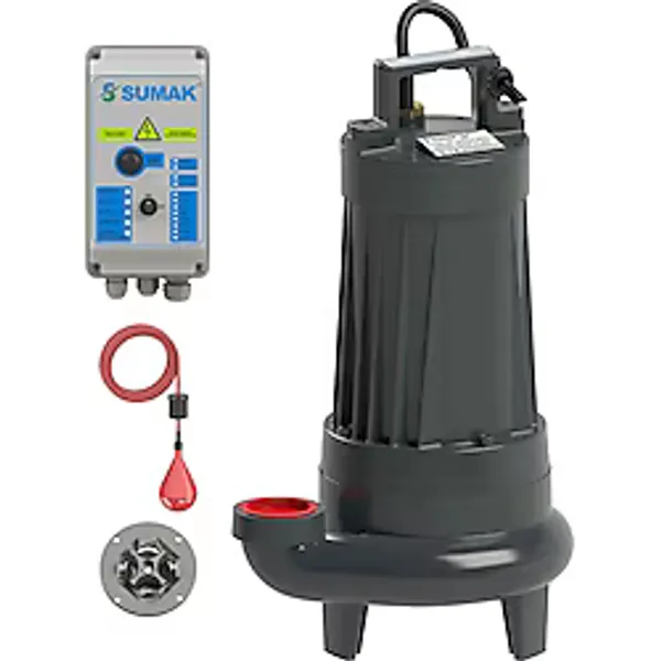Sumak SBRT 20/2-P Parçalayıcı Bıçaklı Foseptik Dalgıç Pompa Trifaze (380V) 2.2HP