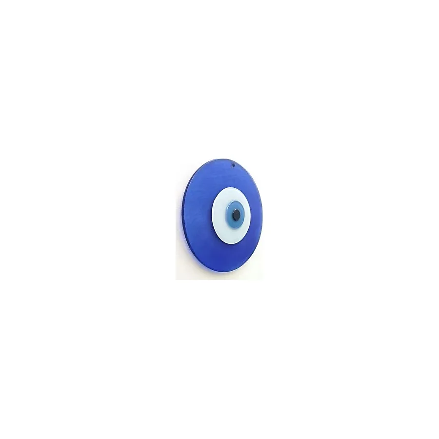 Sume Büyük Boy Cam Nazarlık Nazar Boncuğu Lüks Kalite 20 Cm Çap El Işi Lacivert Mavi Göz