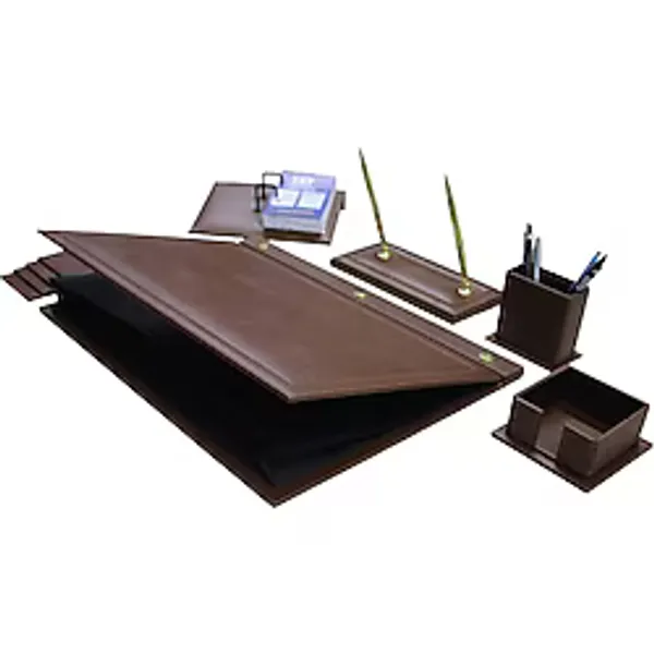 Sümen Dünyası Venüs Taba Yedi 7 Parça Ofis Masa Üstü Sümen Takımı - DERİ - 49x36