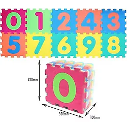 Sun Ta Toys Eva Numaralar 10 Parça Puzzle Oyun Matı