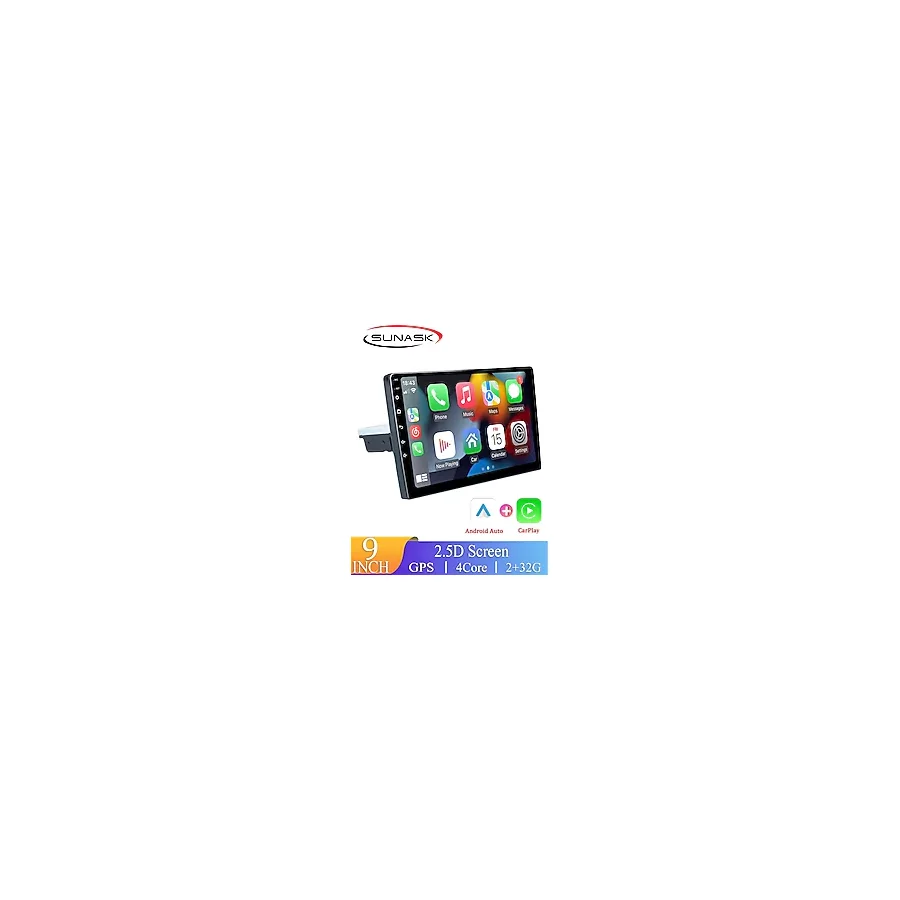SUNASK Sn-9900A 9inç Android 2gb Ram 32gb Hafıza Tek Din Carplay Multimedya Oto Teyp Wi-fi Park Kamera