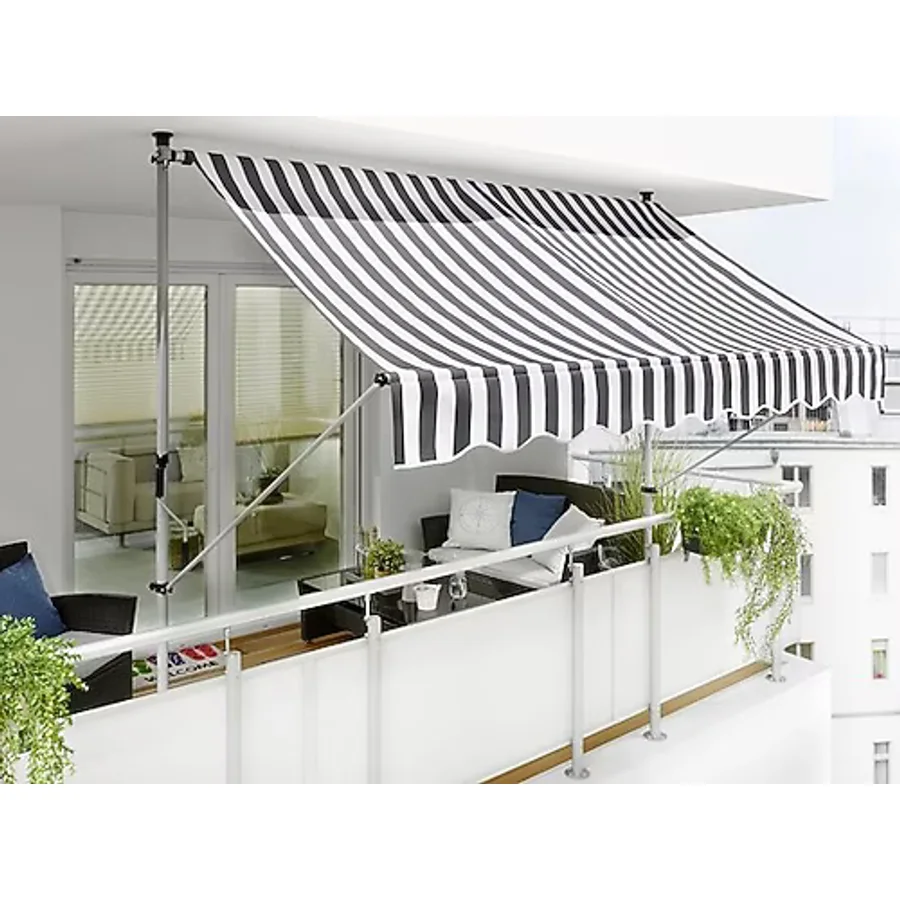 Sunfun Teleskopik Tente Gri-Beyaz 300x130 cm