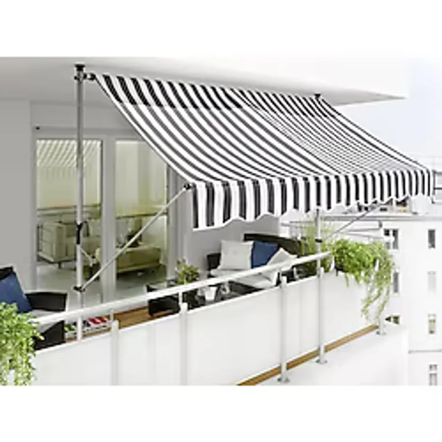 Sunfun Teleskopik Tente Gri-Beyaz 300x130 cm