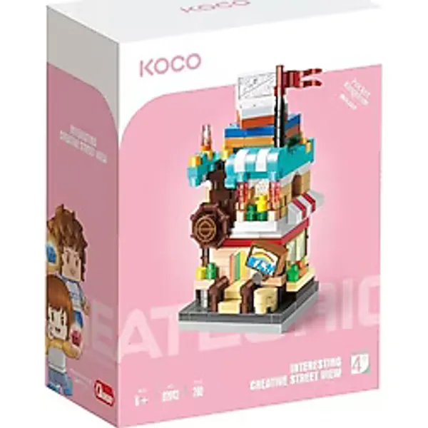 Sunman Koco NO.02042 Ilginç Yaratıcı Sokak Görünümü/çizgi Roman Mağazası 4 - LEGO Yapım Seti 280 Parça 6+