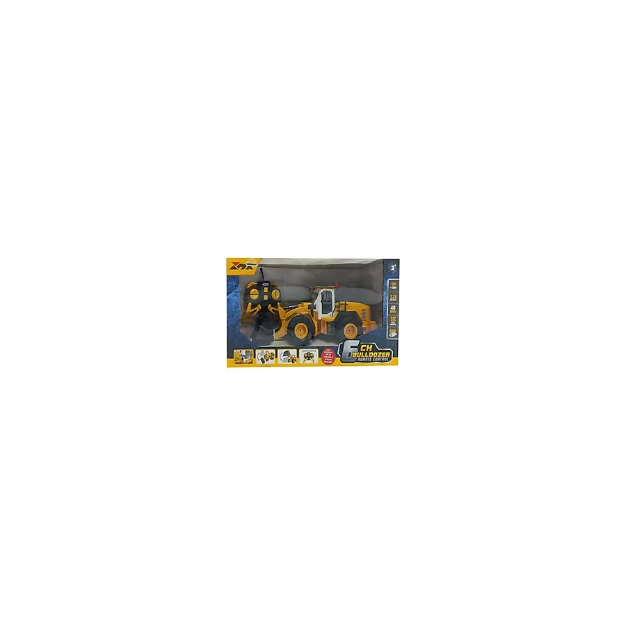 Sunman Oyuncak İş Makinesi 1/24 Uzaktan Kumandalı Buldozer Dc.f/F Işıklı 6Ch 3.7V.usb 40Mhz.