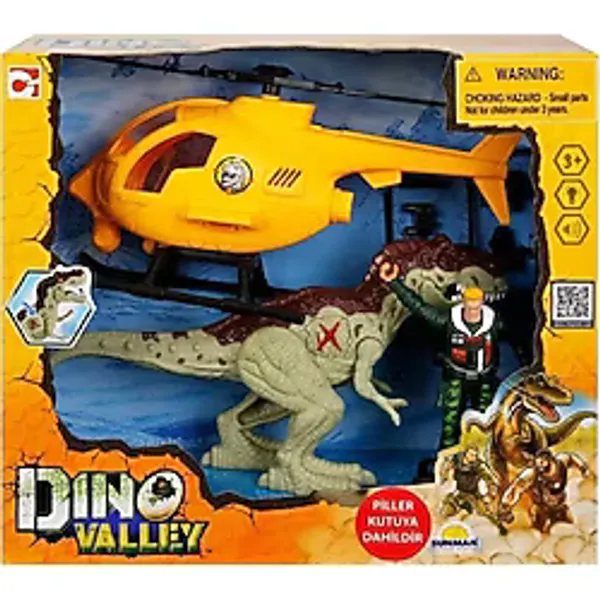 Sunman Oyuncak Sesli ve Işıklı Dino Valley Helikopter Oyun Seti - StandartStandart