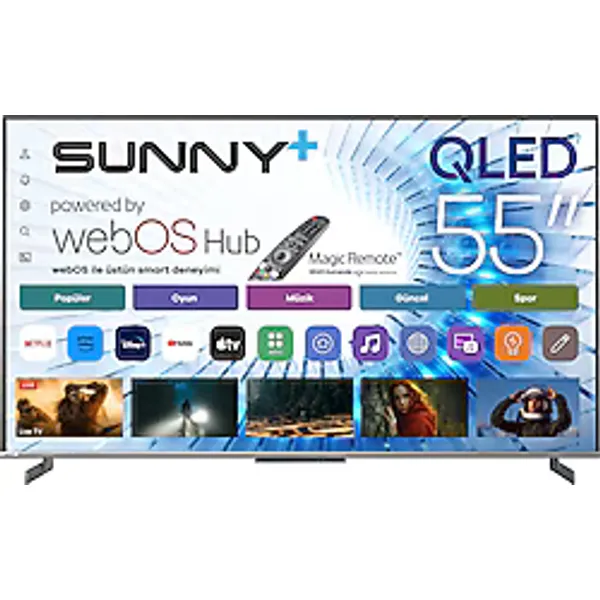 Sunny Plus SN55LEDS-W03M 4K Ultra HD 55" 140 Ekran Uydu Alıcılı webOS QLED TV