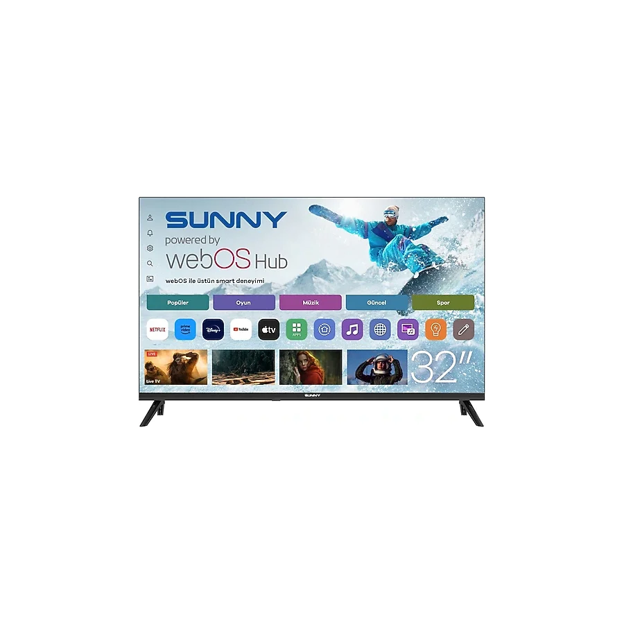 Sunny SN32HMLN HD 32" 82 Ekran Uydu Alıcılı webOS Smart LED TV