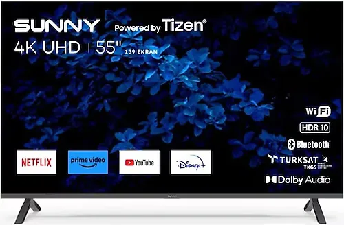 Sunny SN55FMN501 Frameless 4K Ultra HD 55" 140 Ekran Uydu Alıcılı Smart LED TV
