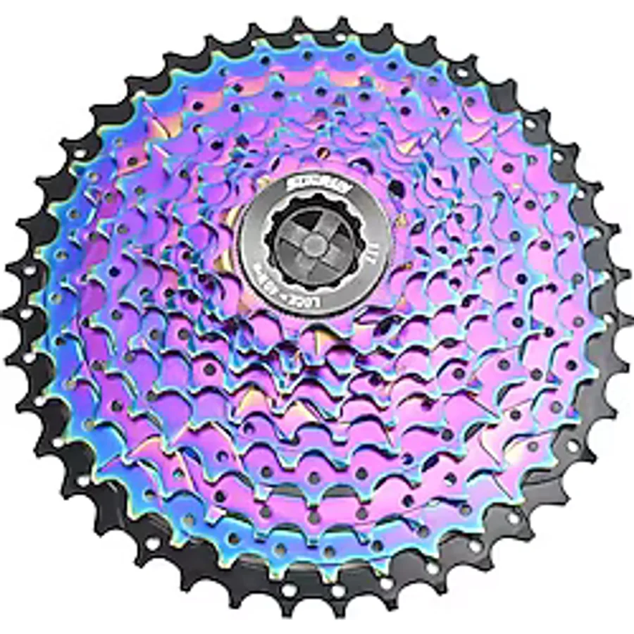 Sunrun 10'lu 11-46t Rainbow Çok Renkli Bisiklet Kaset, Ruble Çok Renkli