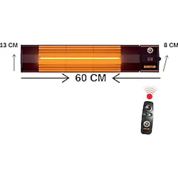 Sunstar Elektrikli Isıtıcı Soba Çeşitleri - Açık ve Kapalı Restoranlar / Kafeler / Teraslar İçin - 1800 W Kumandalı