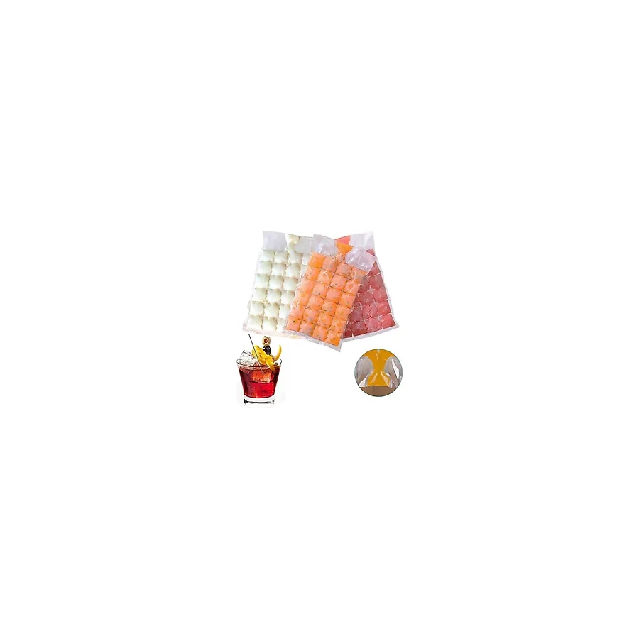 Sunup SN-20328 Buz Küpü Torbası Poşeti 24 Buz Küpü (10LU Paket) - Çok Renkli