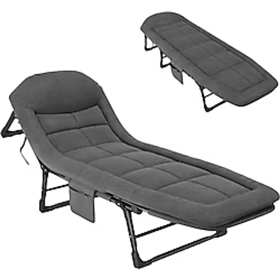 Sunup Sn-24922 Taşınabilir Ayarlanabilir 5 Kademe Sünger Kamp Yatak Şezlong Koyu Gri