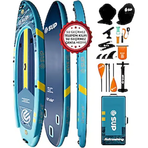 Sup Limanı Şişme SUP Board 361x91x20 cm Balıkçı Paddle Board Tam Set - Geniş ve Stabil Kürekli Sörf Tahtası