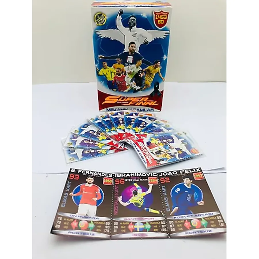 süper final Süper Final Mekanik Adamlar Futbolcu Kartları En Son Seri 50 Paket 3'lü (150 Kart)