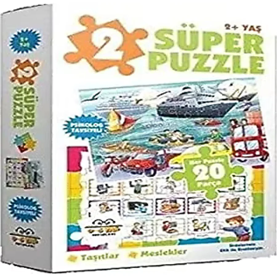 Süper Puzzle Taşıtlar ve Meslekler 0-6 Yaş Yayınları
