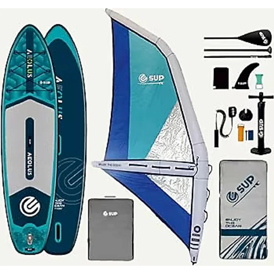 Suplimanı Yelkenli Supboard Paddle Board Şişme Sörf Tahtası Tam Set Sup Board Aeolus 335x84x15
