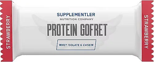 Supplementler Çilekli Gofret 40 gr Protein Bar