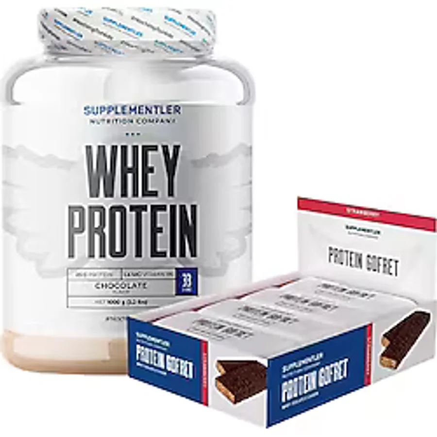 Supplementler.com Whey Protein 1000 Gr + Protein Gofret 12 Adet Kombinasyonu Aromasiz