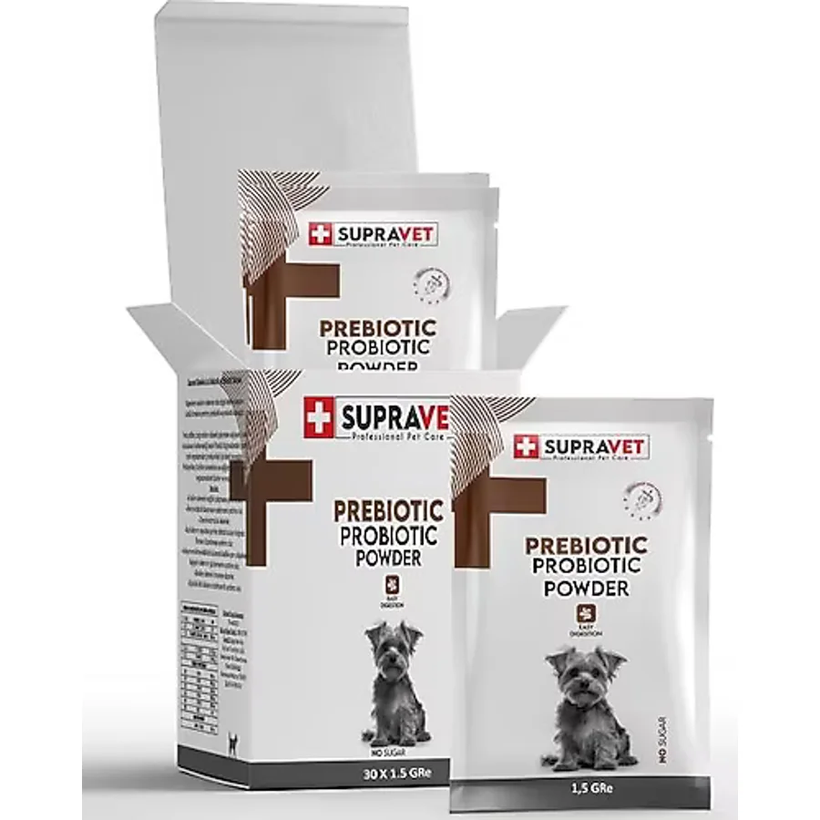 Supravet Toz Probiyotik + Prebiyotik 30x1.5 gr Köpek Bağışıklık Sistemi Güçlendirici
