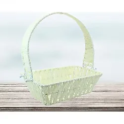 SüSLe Bebek ve Parti Saplı Dikdörtgen Sepet, 24 Cm, Küçük Boy