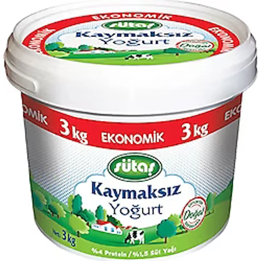 Sütaş Kaymaksız Yoğurt 3 kg