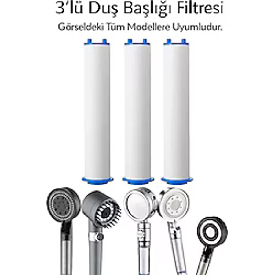 Suvia Duş Başlığı Filtresi - Tüm Filtreli Duş Başlıklarıyla Uyumlu Yedek Filtre - 9,5CM