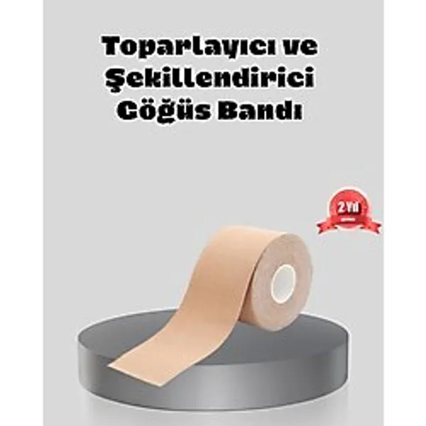 Suya Dayanıklı Görünmez Göğüs Bandı - Pamuklu ve Esnek Destek Bandı - 001-Beyaz