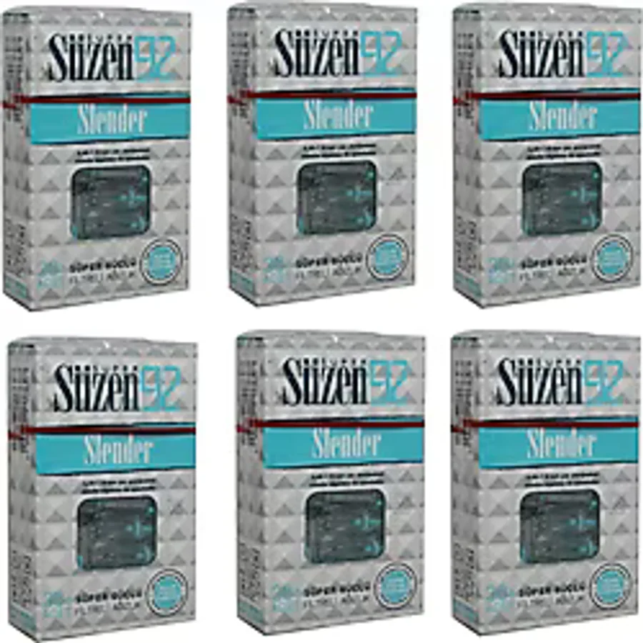 Süzen 92 Slender Filtreli Sigara Ağızlığı 30'Lu 6 Paket