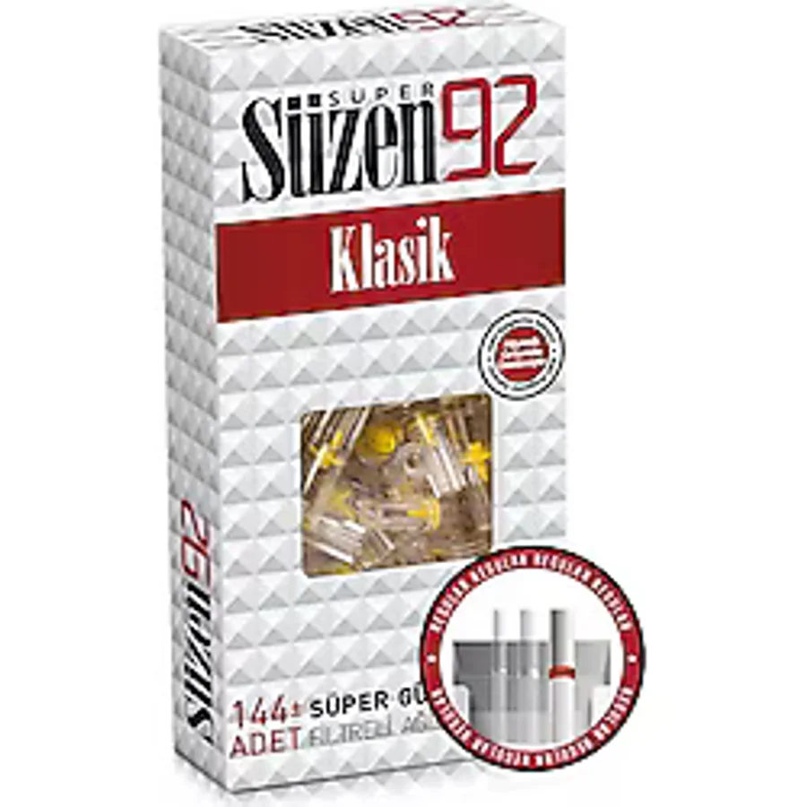 Süzen92 Sigara Ağızlığı Filtresi Klasik 144'Lü Kutu