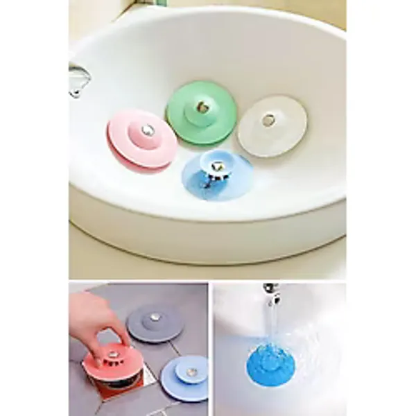Süzgeçli Banyo Küvet Lavabo Gider Filtresi Süzgeci Pompası Tıkacı Tıpası