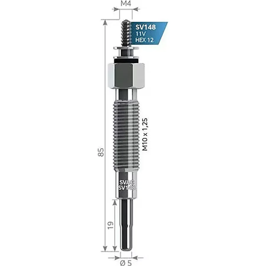 Svac SV148 SV148 Isıtma Kızdırma Bujisi Vanetta 2.3 D Terrano 2.7 Td GJ260NI 11065-G2400
