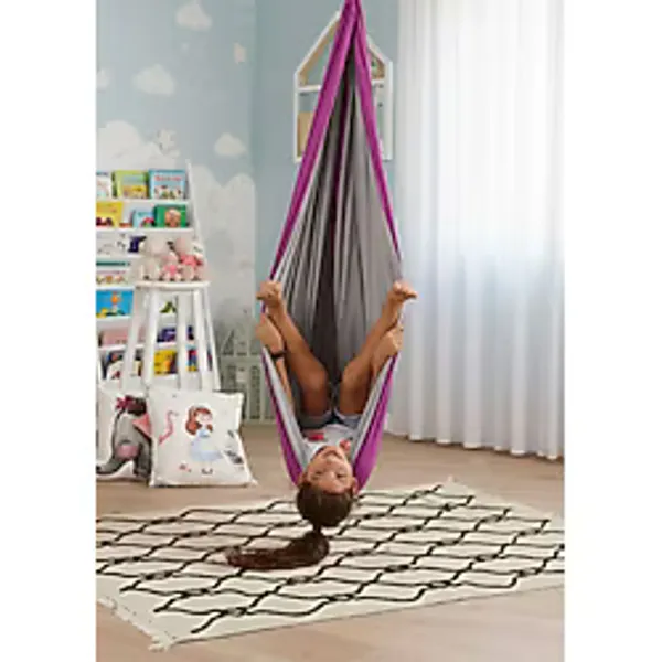 Svava Duyu Terapili Çocuk Salıncağı, Yaylı Antigravity - Terapi Salıncak Mor/gri