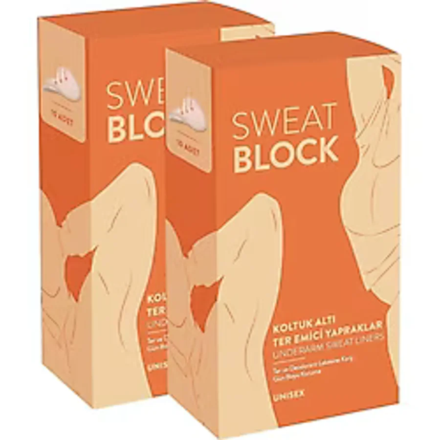 Sweat Block Koltuk Altı Ter Pedi Ter Emici Yapraklar 2'li Set