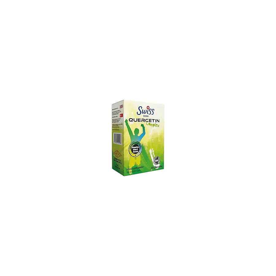 Swiss Bork Quercetin Complex 30 Kapsül - Ester-C ve Bromelain Destekli & Antioksidan Formül