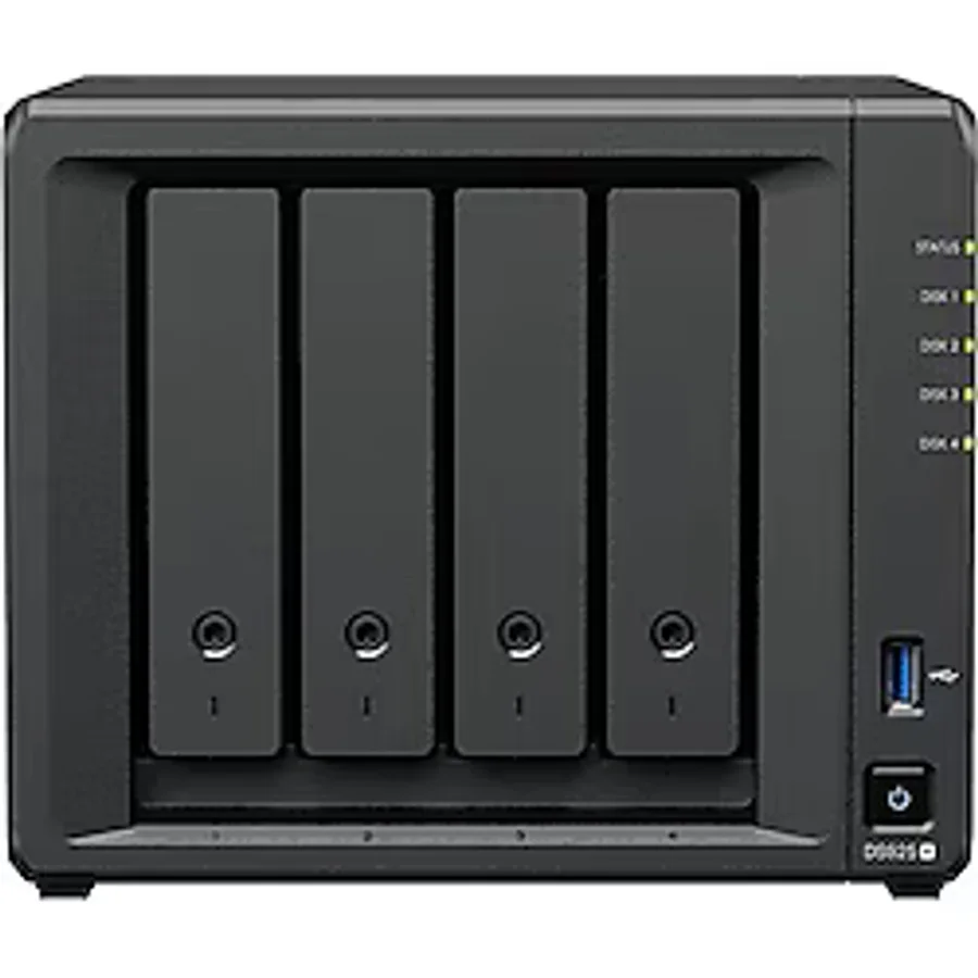 Synology Ds925-16G Plus Ryzen V1500b-16Gb Ram- 4-Diskli Nas Server (Disksiz)