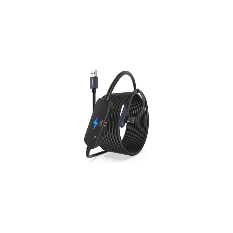 Syntech 5 m USB 3.0 Meta Quest Uyumlu Şarj ve Bağlantı Kablosu Siyah